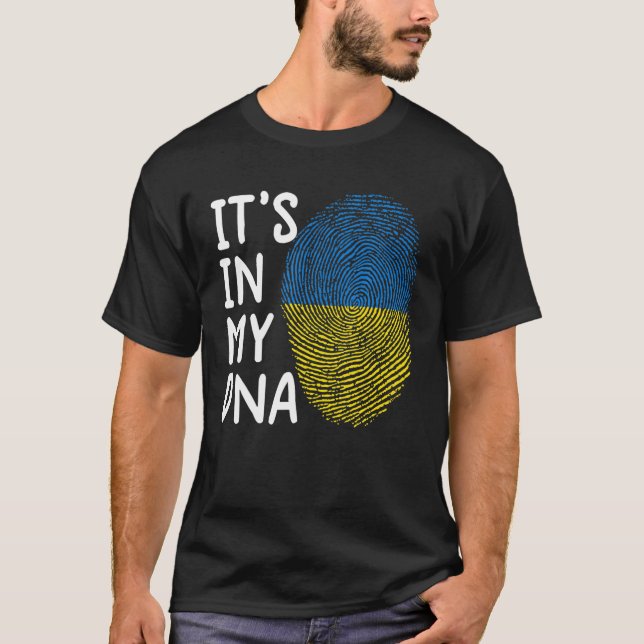 It's In My DNA Ukraine Tee Ukrainian Ukraine Flag (Front)