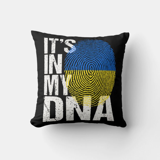 It's In My DNA Ukraine Ukrainian Flag Retro Men Wo Cushion (Front)