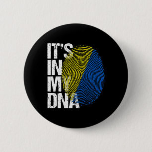 It's In My DNA Ukraine Vintage Retro Ukrainian Ukr 6 Cm Round Badge
