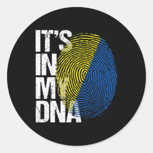 It's In My DNA Ukraine Vintage Retro Ukrainian Ukr Classic Round Sticker