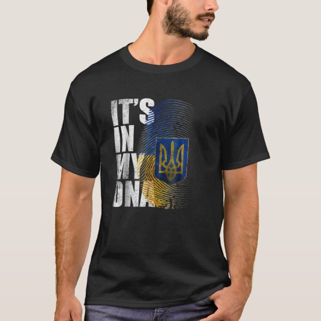 It's In My Dna Ukrainian Support Ukraine T-Shirt (Front)