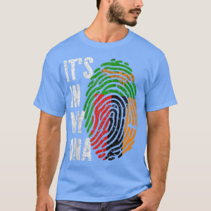 ITS IN MY DNA Zambia Flag Zambian Raglan Baseball  T-Shirt