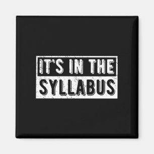 Its In The Syllabus Magnet