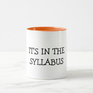 It's In The Syllabus mug teacher/professor gift