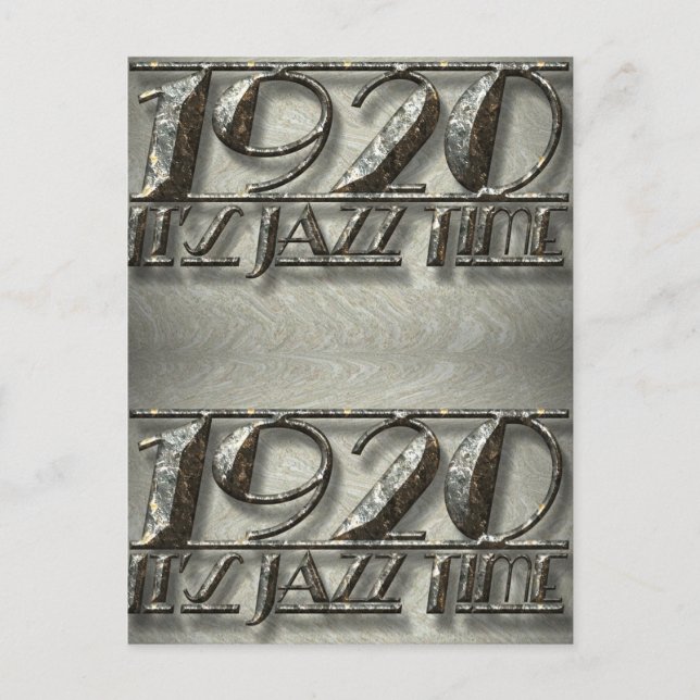 It's Jazz Time 1920 Dance Music Style Billboard Postcard (Front)