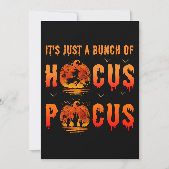 It's Just a Bunch of Hocus Pocus Halloween Invitation (Front)
