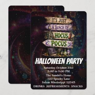 It's Just a Bunch of Hocus Pocus Halloween Invitation