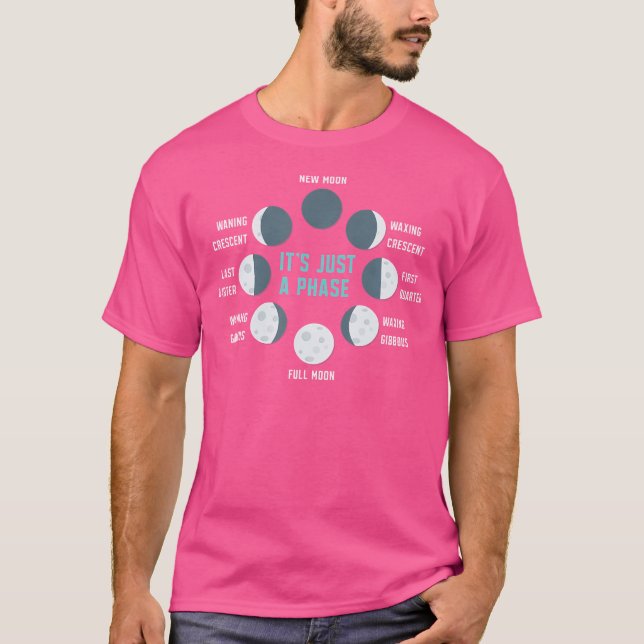 It'S Just A Phase Lunar Eclipse Astronomy Moon Pha T-Shirt (Front)