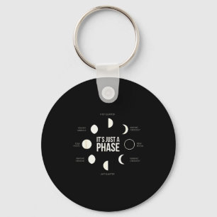 It's Just A Phase Lunar Phases New Moon Earth Hemi Key Ring