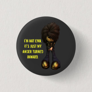 It's Just My Anger Turned Inward, I'm not Emo 3 Cm Round Badge