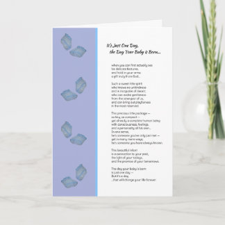 It's Just One Day...New baby boy Card