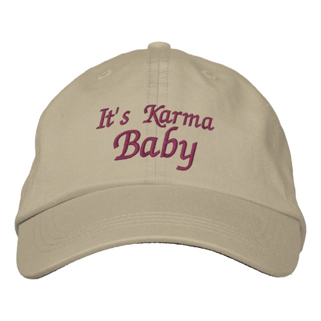 It's Karma Baby Cute Embroidered Hat (Front)