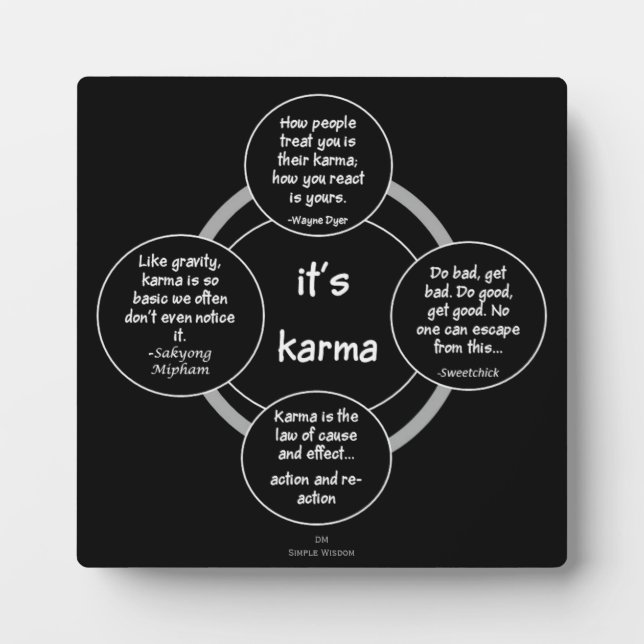 It's Karma... plaque (Front)