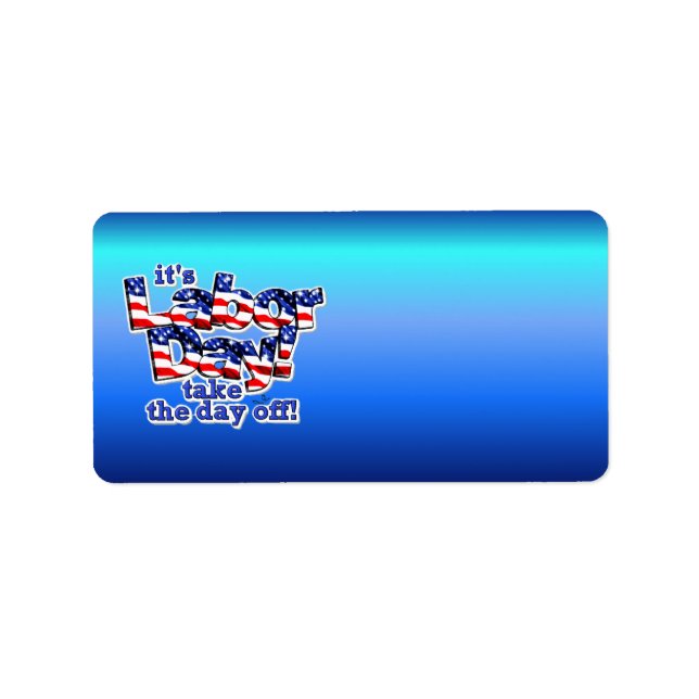 Its Labour Day Label (Front)