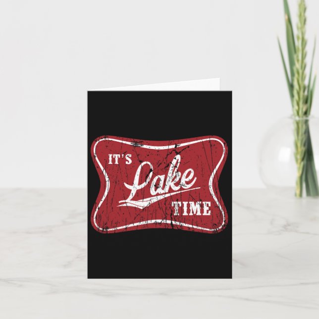 It's Lake Time Funny Fishing  Card (Front)
