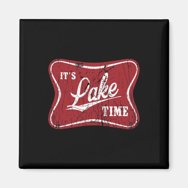 It's Lake Time Funny Fishing  Magnet (Front)
