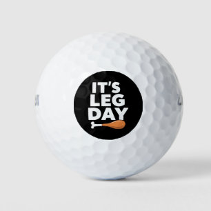 It's Leg Day Funny Turkey Thanksgiving Golf Balls