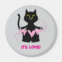 IT'S LOVE! cat lover magnet