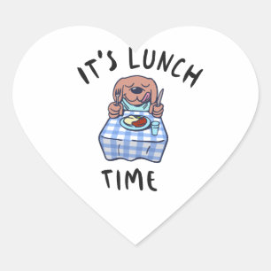 It's Lunch Time Heart Sticker