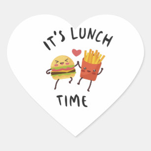 It's Lunch Time Heart Sticker