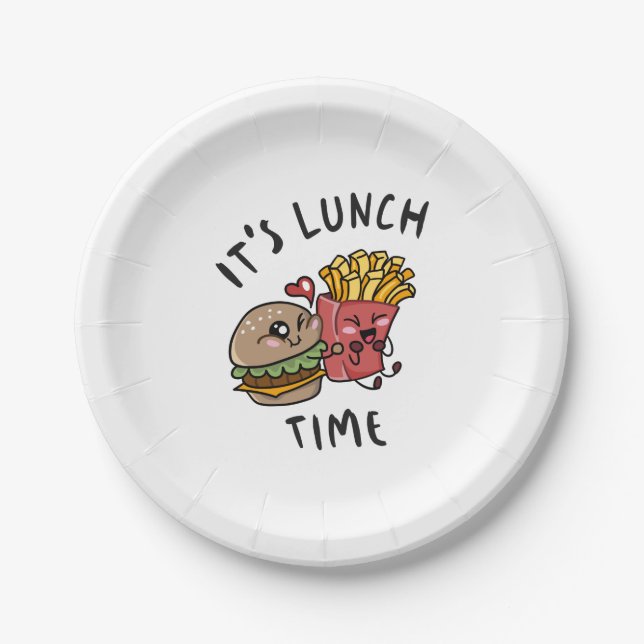 It's Lunch Time Paper Plate (Front)