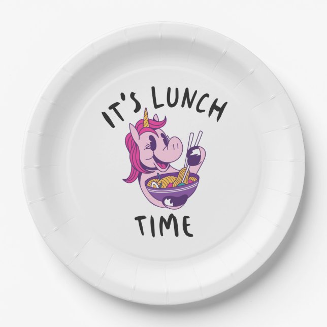 It's Lunch Time Paper Plate (Front)
