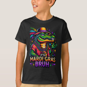 It's Mardi Gras Bruh - Alligator Mardi Gras Teens T-Shirt