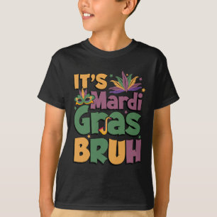 It's Mardi Gras Bruh Boy Teen Louisiana Carnival N T-Shirt