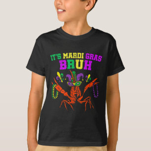It's Mardi Gras Bruh Funny Crawfish Carnival Kid M T-Shirt