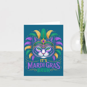 It's Mardi Gras Bruh Funny Graphic Art Card