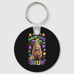 It's mardi gras bruh meme capybara mardi gras key ring