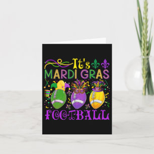 It's Mardi Gras Football Player Team Costume Maske Card