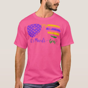 It's Mardi Gras Glasses Carnival Fat Tuesday T-Shirt