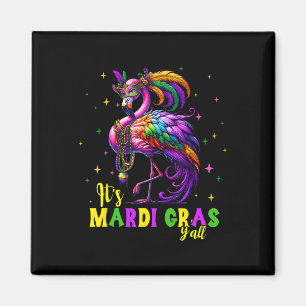 Its Mardi Gras Y'all Flamingo Costume Girls Women  Magnet
