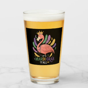 Its Mardi Gras Y'all Flamingo Costume  Glass