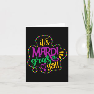 Its Mardi Gras Yall Funny Mardi Gras Party Mask Co Card