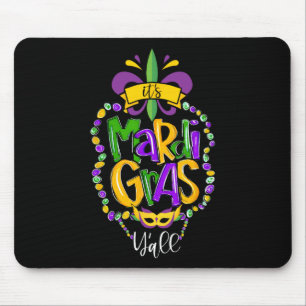 Its Mardi Gras Yall Funny Mardi Gras Party Mask Co Mouse Pad