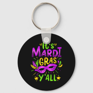 Its Mardi Gras Yall Mardi Gras Party Mask Costume  Key Ring