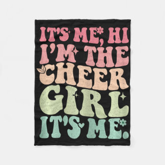 Its Me Hi I'm The Cheer Girl Teens Funny Cheerlead Fleece Blanket
