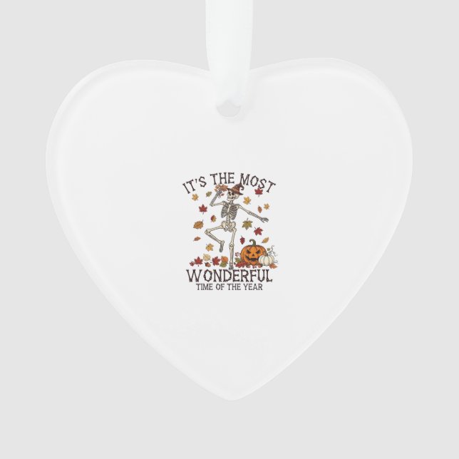 Its Most Wonderful Dancing Skeleton Halloween Witc Ornament (Front)