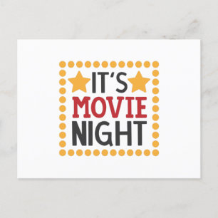 It's movie night postcard