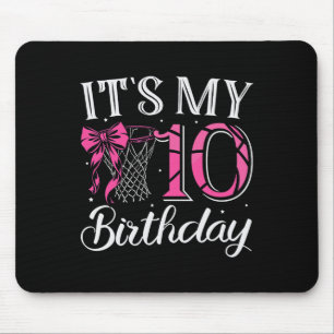 It's My 10 Ten Birthday Coquette Sketll Girl Bday Mouse Pad