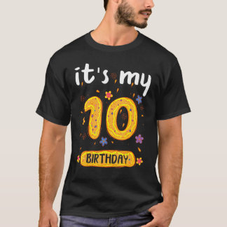 It's My 10th Birthday 10 Year Birthday Boy Girl Ce T-Shirt
