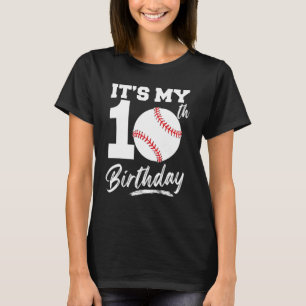 It's My 10th Birthday baseball Player Bday Party T T-Shirt