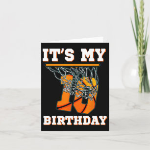 It's My 10th Birthday Bysketbyll Boy Party 10 Year Card