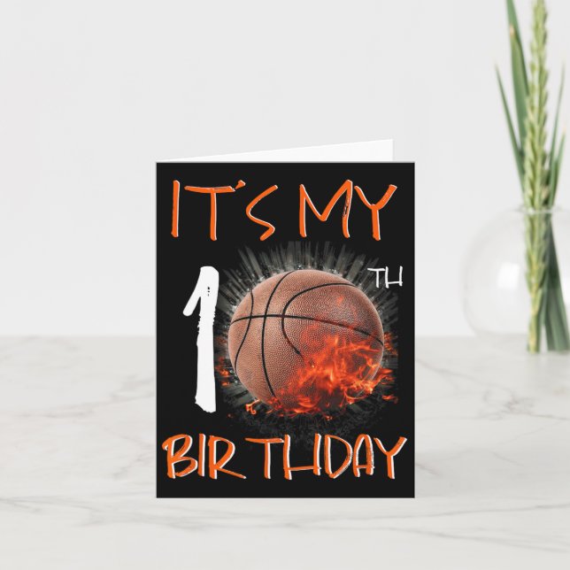 It's My 10th Birthday Bysketbyll  Card (Front)
