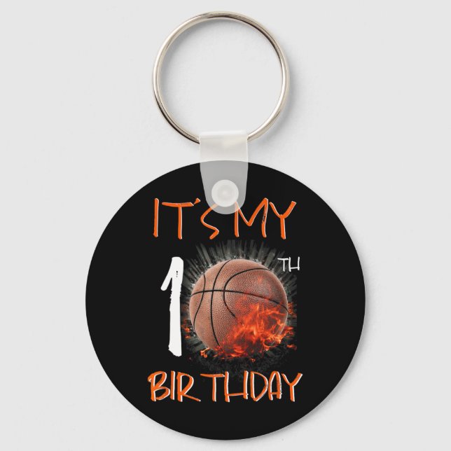 It's My 10th Birthday Bysketbyll  Key Ring (Front)