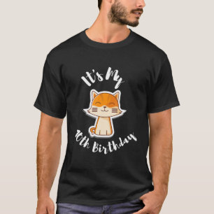 It's My 10Th Birthday, Feline Cat 10Th Birthday T-Shirt