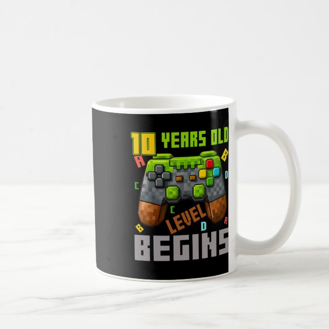 It's My 10th Birthday Pixel Gaming Controller 10 Y Coffee Mug (Right)