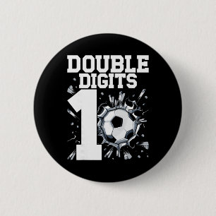 It's My 10th Birthday Soccer Player 10 Bday Party  6 Cm Round Badge